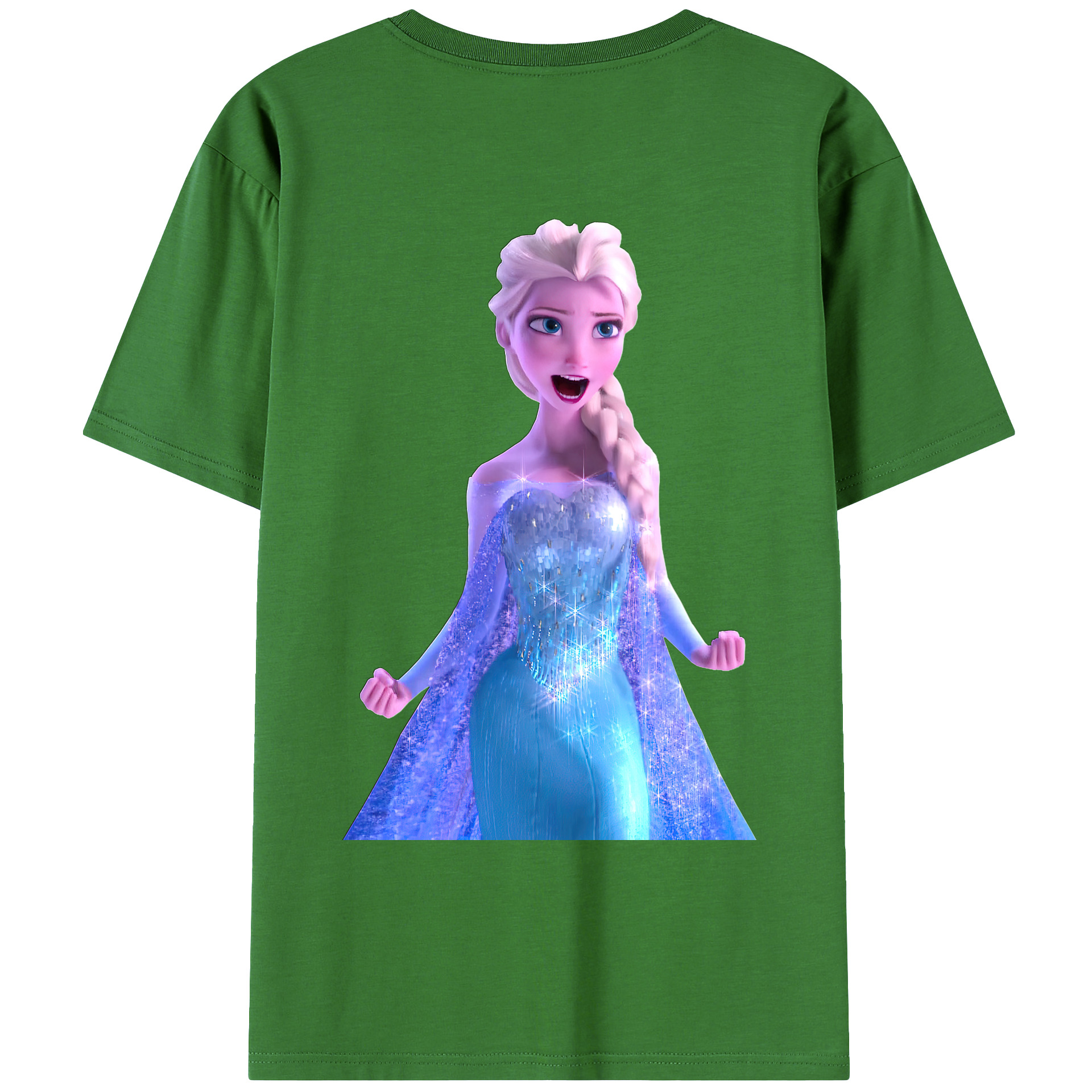 （画像用） アナと雪の女王 アンナ エルサ Frozen Anna Elsa レディース半袖Tシャツ(バックプリント)